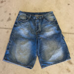 BAGGY DENIM JORTS INDIGO